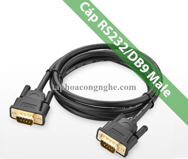 Ugreen 20156 5M màu Đen Cáp tín hiệu 2 đầu COM RS232 dương cao cấp DB101 30020156